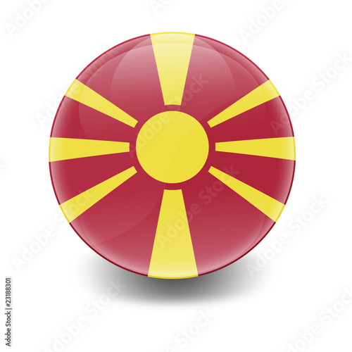 Esfera brillante con bandera Macedonia