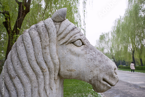 chine,beijing : voie des esprits, tombeau des ming