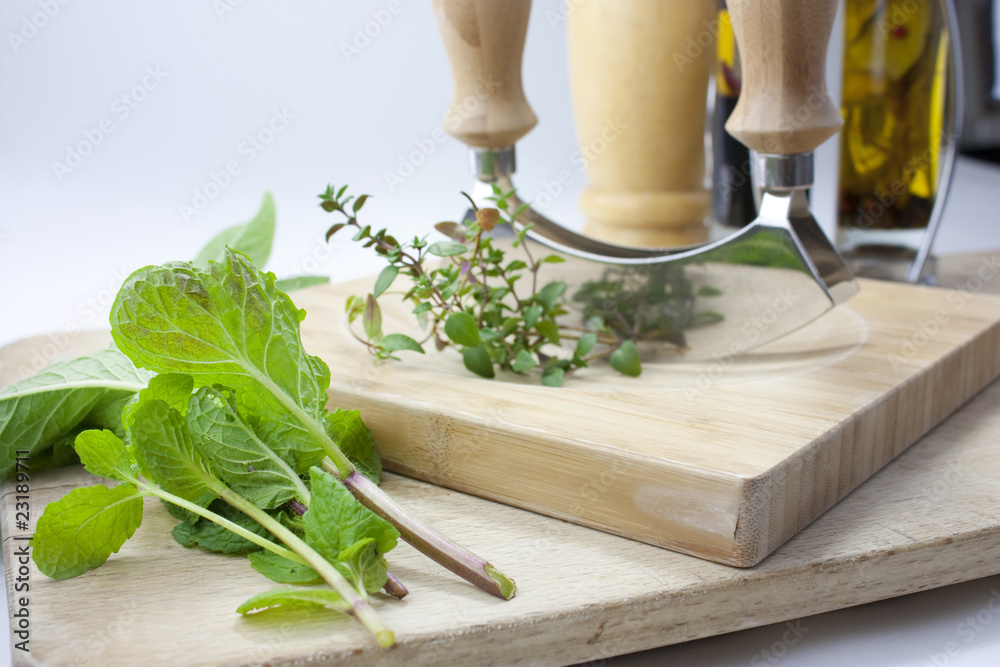 chopping herbs Stock Photo Adobe Stock