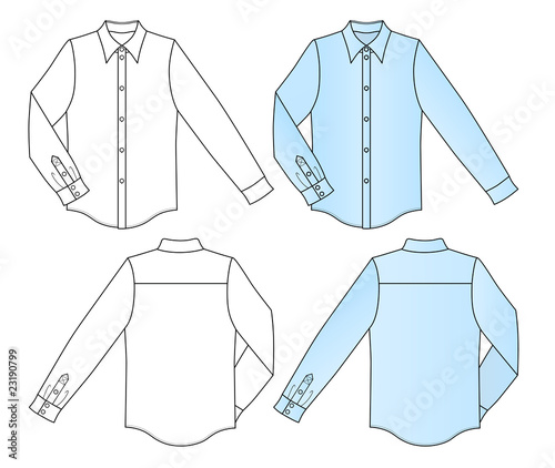 Outline shirt vector illustration isolated on white