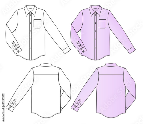Outline shirt vector illustration isolated on white