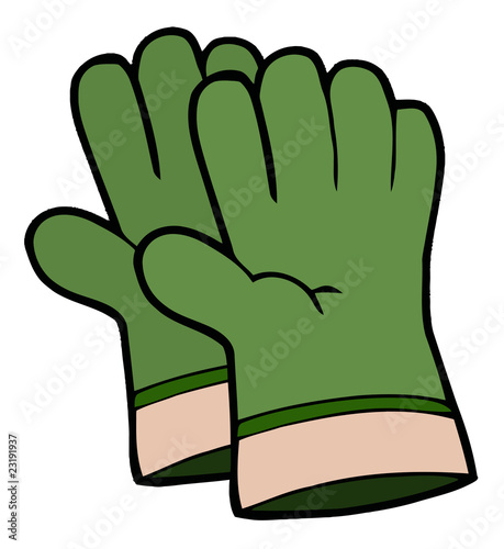 Gardening Tools-Pair Of Green Gardening Hand Gloves