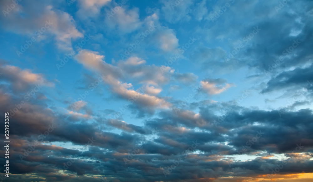 Dramatic sky at sunset Dramatic sky at sunset