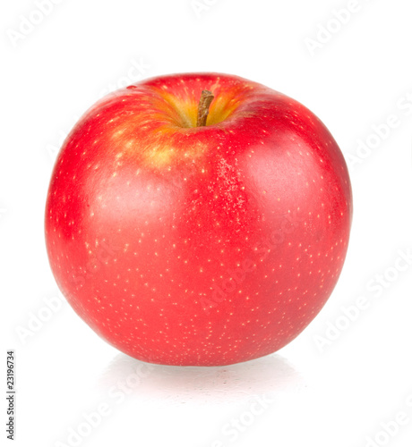 A ripe red apple