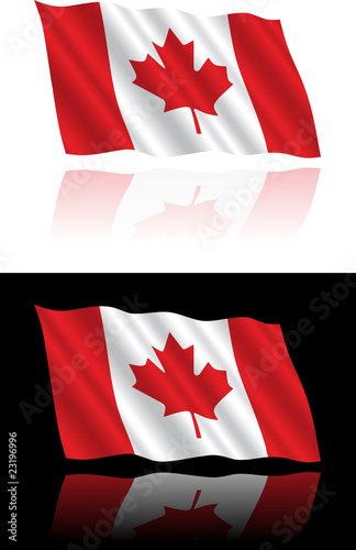 Canadian Flag Flowing