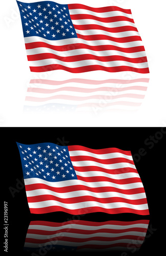 American Flag Flowing