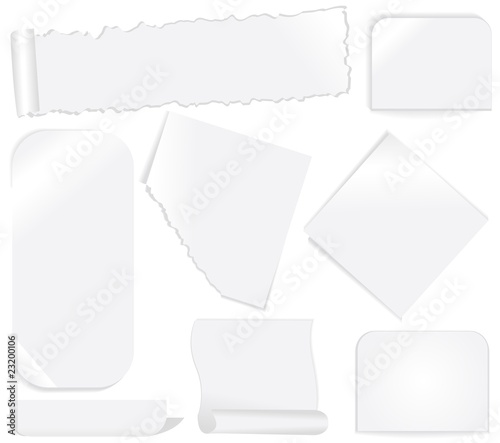 White paper labels and stickers set 2