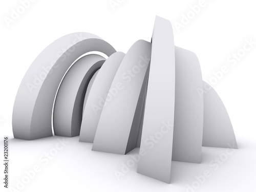 Arch composition on white