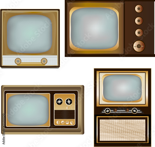 Vintage Television Vector Designs