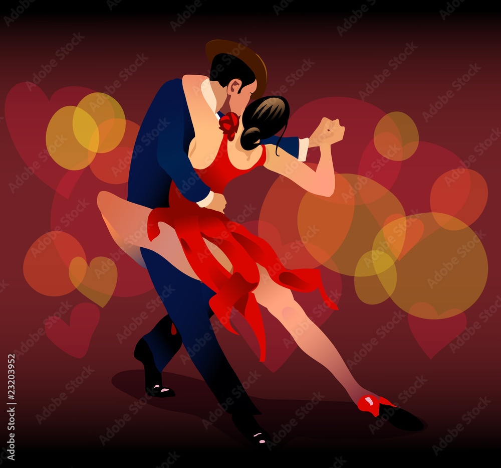 tango dance - obrazy, fototapety, plakaty 