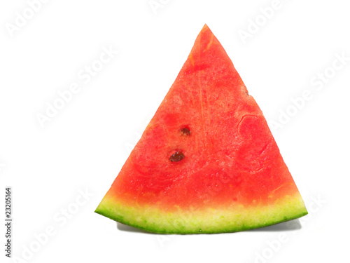 Slice of watermelon isolated on a white background