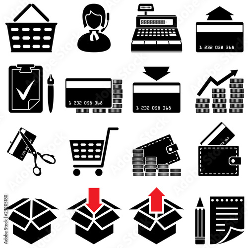 trade symbol set(vector, CMYK)