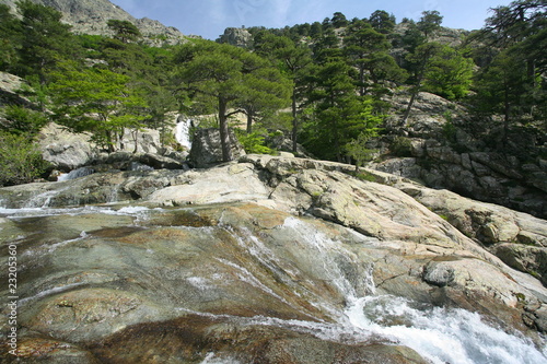 Tableau sur toile Cascade des Anglais near Vizzavona, GR20, Corse