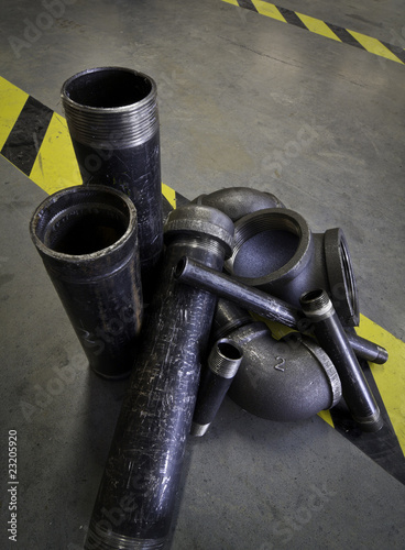 Pipe pieces in a group