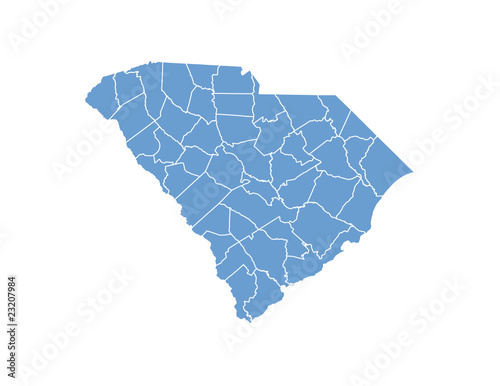 South Carolina map in vector