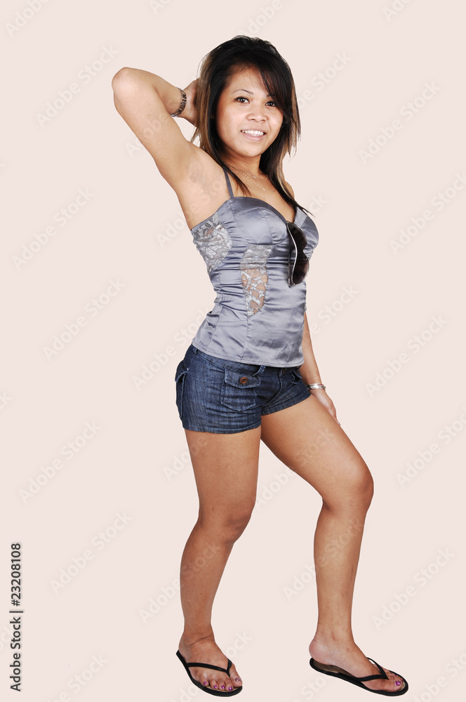 Happy young Asian girl. Happy young Asian girl.