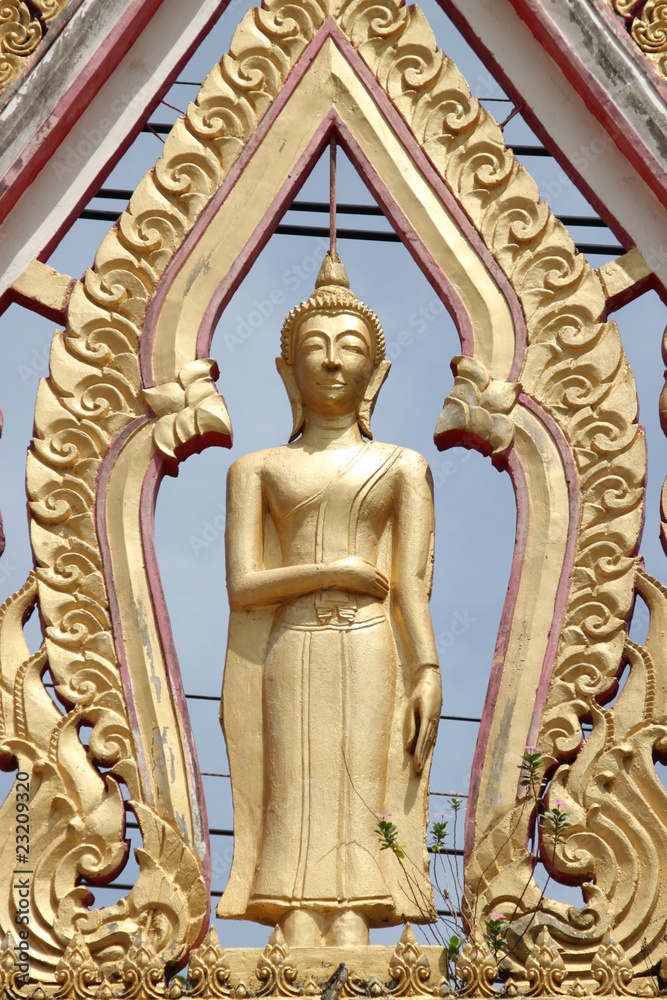 Fototapeta premium Buddha image, Wat Ban Sra, Kantarawichai, Mahasarakam
