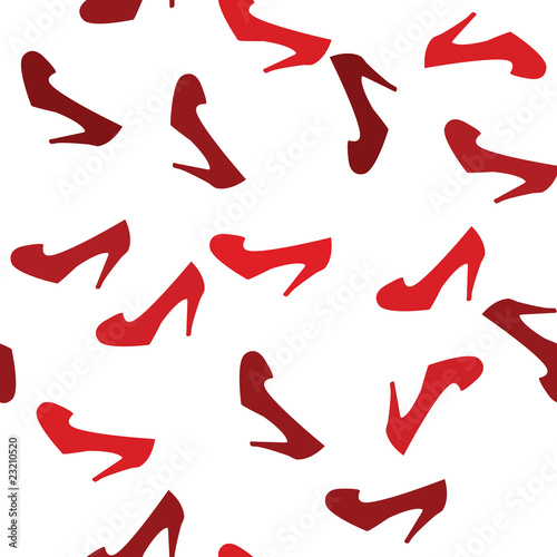 Background with red shoes