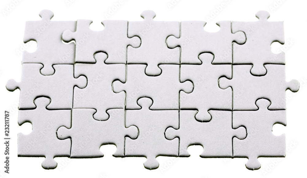 puzzle carton vierge, fond blanc puzzle carton vierge, fond blanc