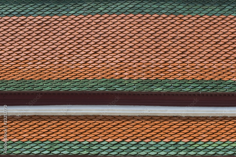 Roof of Wat Phra Keaw Roof of Wat Phra Keaw