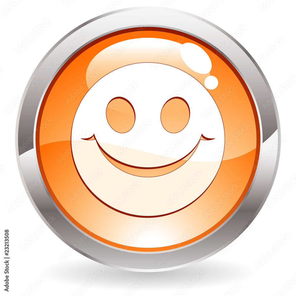 Fototapeta premium Gloss Button with smile