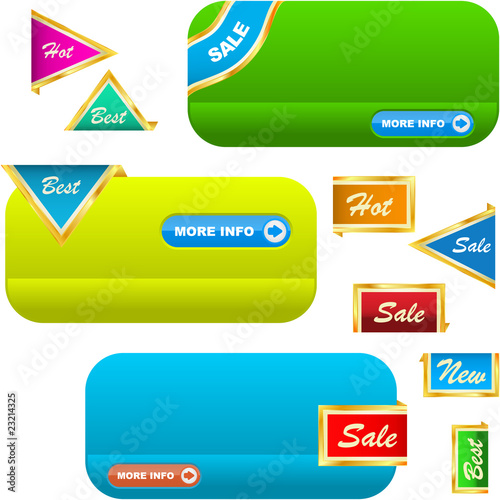 Vector collection of sale banners