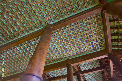 Billede på lærred chine,beijing : tombeau des ming, plafond
