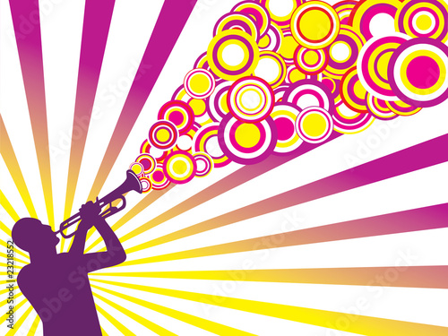 Jazz musician background vector