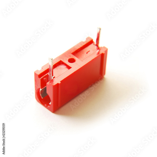 red capacitor isolated