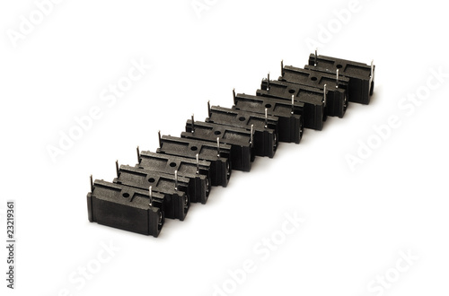 black capacitors isolated