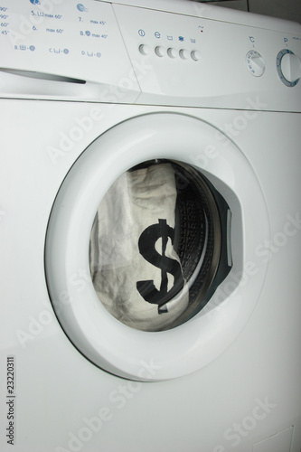 Washing machine laundering money
