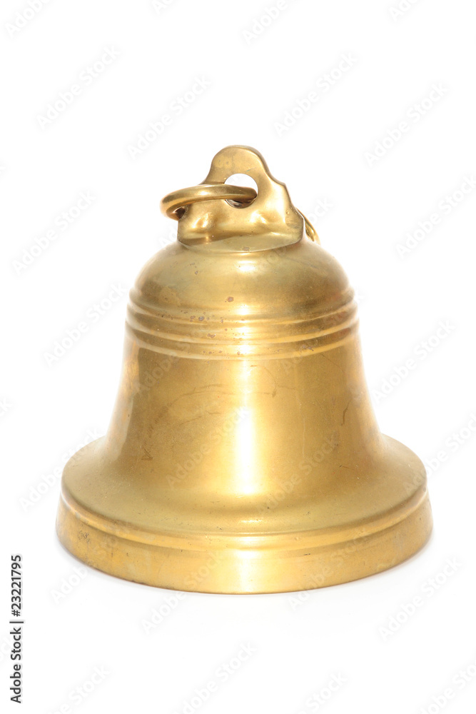 Brass Bell On White background Brass Bell On White background