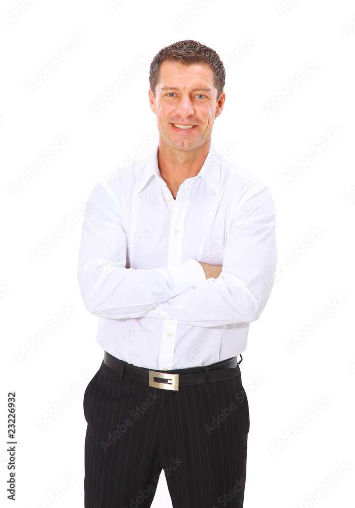 Isolated portrait of a senior executive businessman. Isolated portrait of a senior executive businessman.