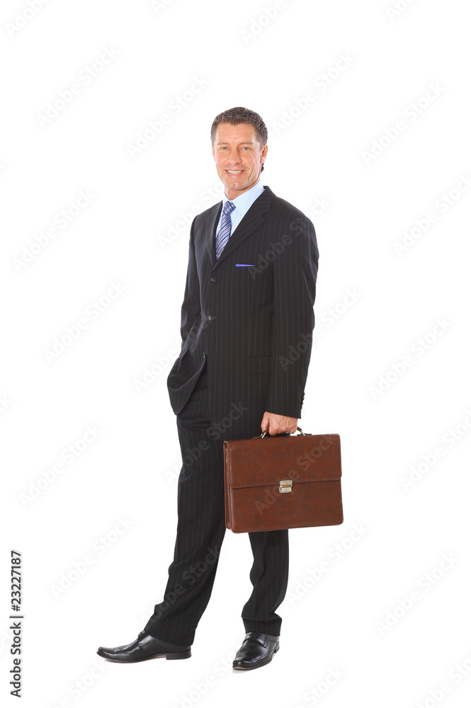 business man with hands folded isolated on white business man with hands folded isolated on white