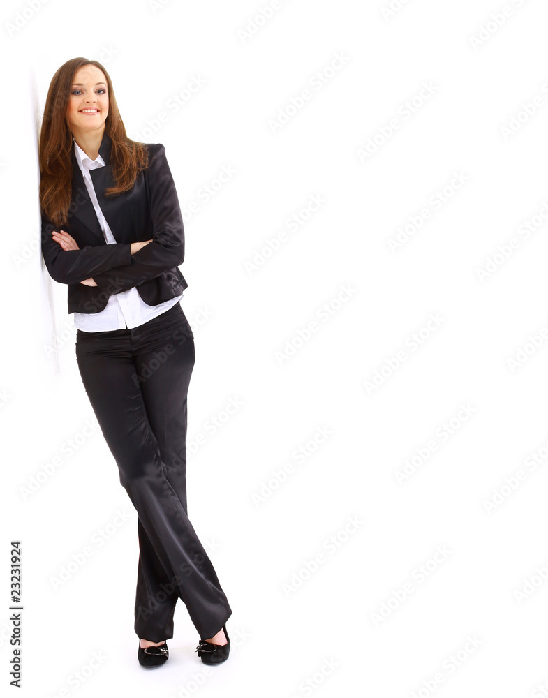portrait of a pretty young business woman standing portrait of a pretty young business woman standing