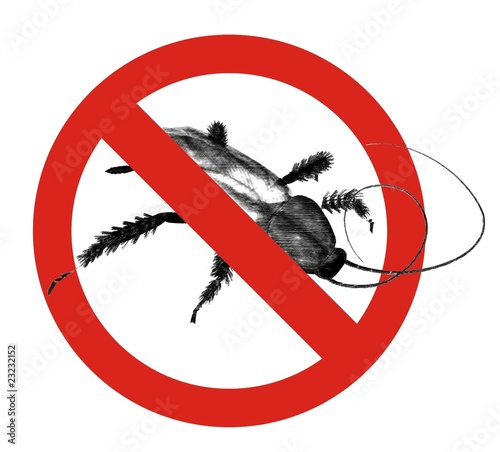 no cochroaches allowed sign