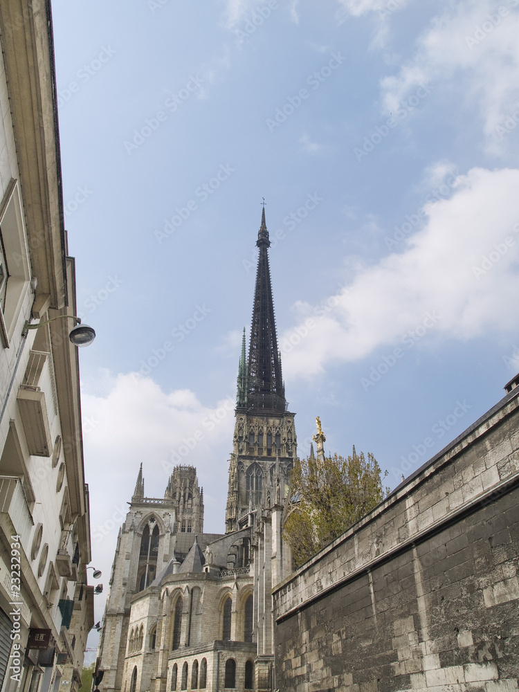 Catedral de Rouen, ciudad medieval,Normandía,Francia