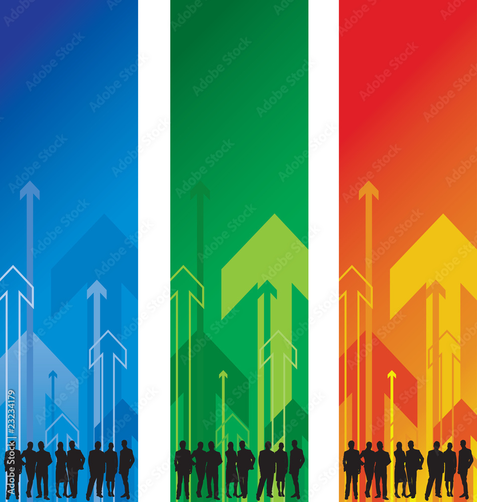people on an abstract arrow background people on an abstract arrow background