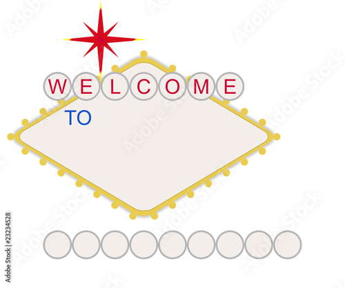 Welcome to Las Vegas sign with copy space