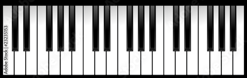 set of piano keys in illustration, black and white