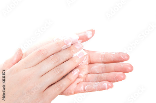 Female hands massage