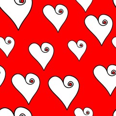 Fotobehang Pop art Valentijn popart achtergrond met hartjes  © tomaart