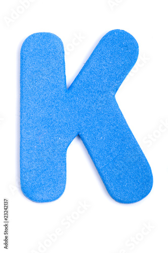 Foam letter K