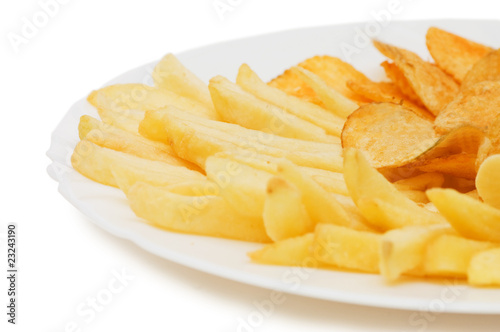 Potato free isolated on white background