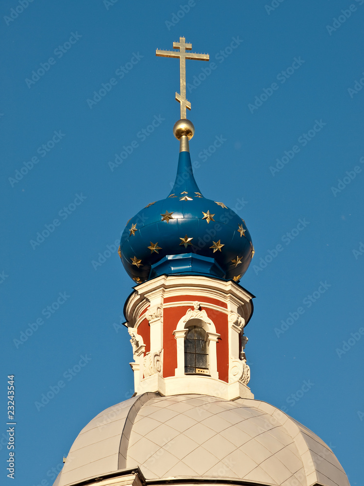 Old orthodox cathedral in center of Moscow. Russia.