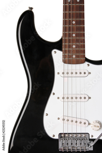 Electric guitar isolated on white. Beautiful instrument