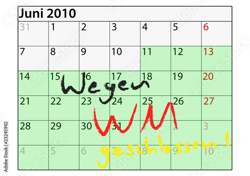 Wegen WM geschlossen!