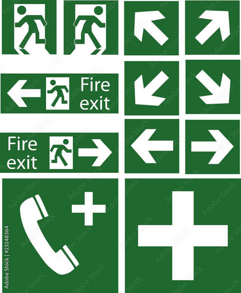 Fototapeta premium emergency signs