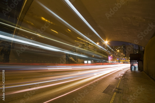 traffic in downtown in hong kong