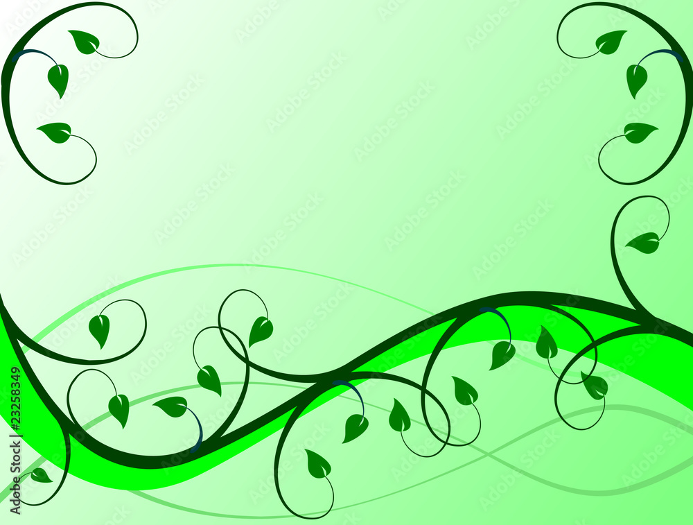 An abstract green floral vector background illustration An abstract green floral vector background illustration